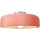 Radiance 1 Light 13 inch Gloss Blush and Brushed Nickel Semi Flush Ceiling Light