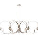 Optic 8 Light 50.6 inch Vintage Platinum and Ink Oval Pendant Ceiling Light