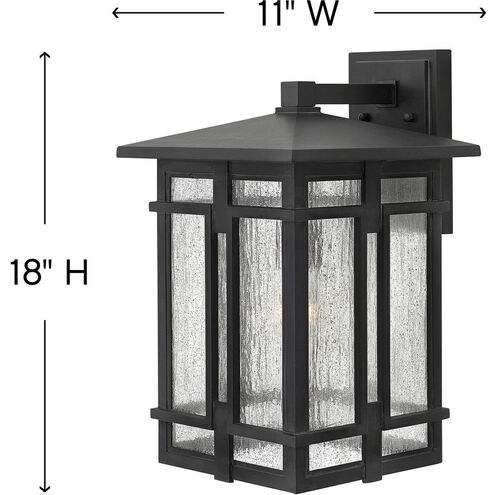 Tucker LED 18 inch Museum Black Outdoor Wall Mount Lantern, Large