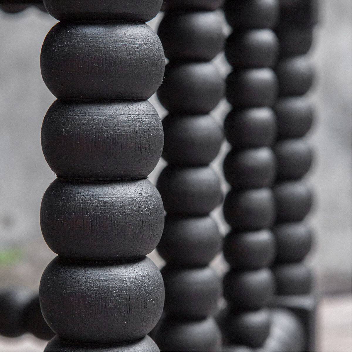 Rancho Charcoal Gray and White with Matte Black. Bench, Small