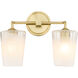 Providence 2 Light 15 inch Aged Brass Vanity Light Wall Light