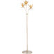 Paradiso 66 inch 25 watt Silver Leaf and Gold Leaf Floor Lamp Portable Light