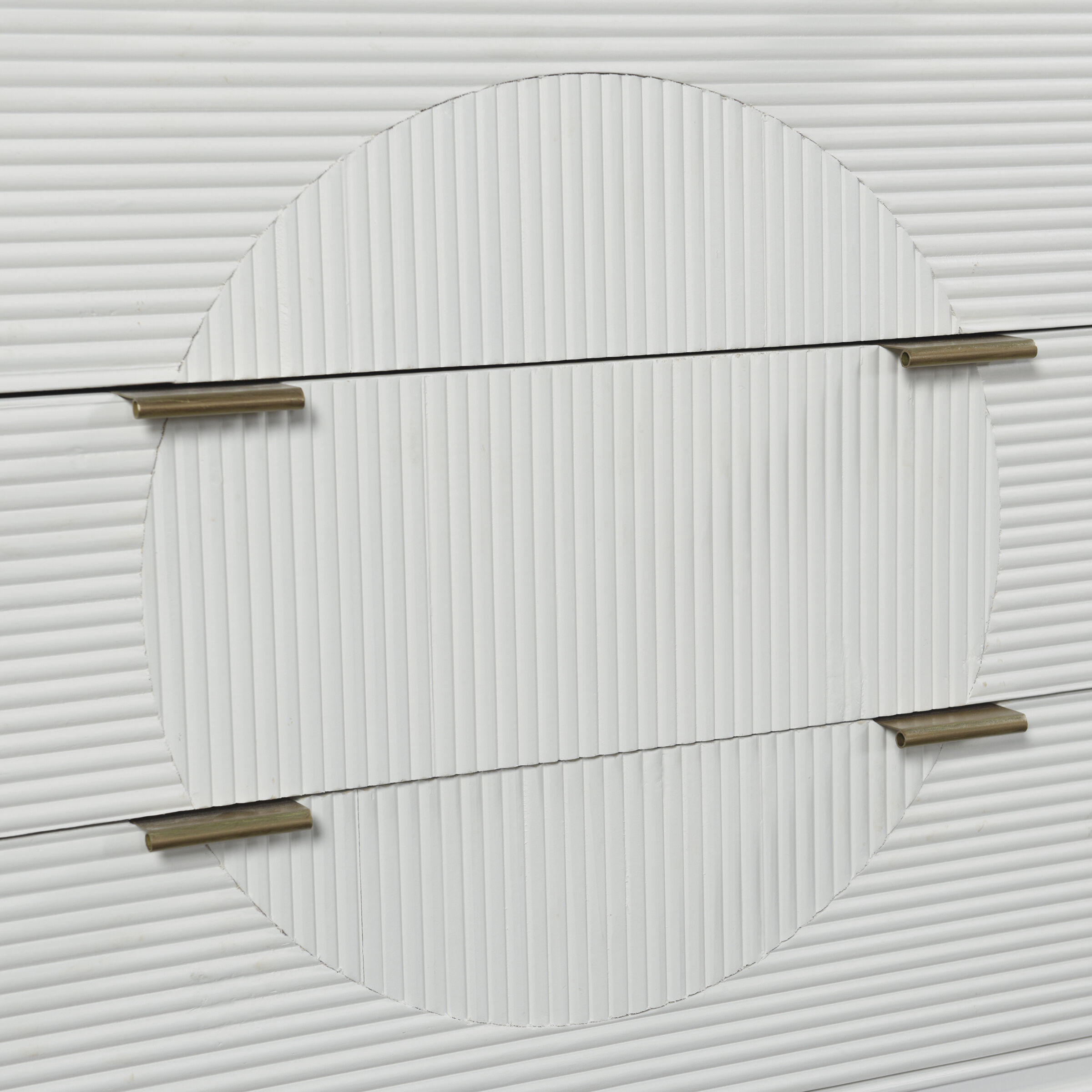 Milo Satin White and Copper Chest