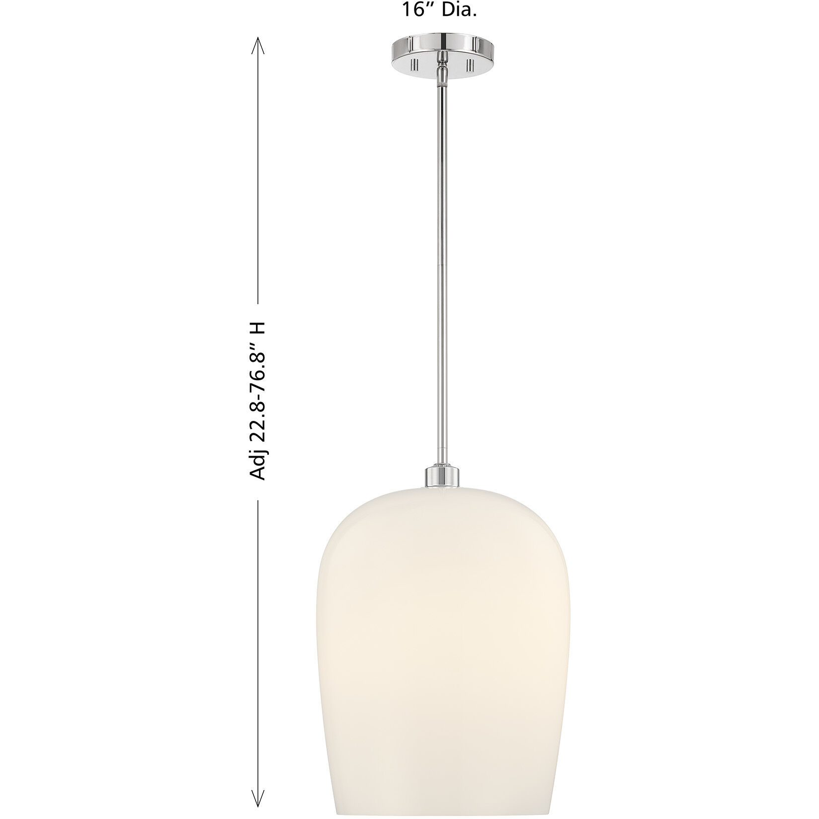 Livingston 1 Light 16 inch Chrome Pendant Ceiling Light