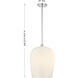 Livingston 1 Light 16 inch Chrome Pendant Ceiling Light