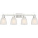 Arcadia Brookfield 4 Light 33 inch Brushed Satin Nickel Bath Vanity Light Wall Light