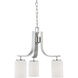 Pendenza 3 Light 20 inch Brushed Nickel Chandelier Ceiling Light