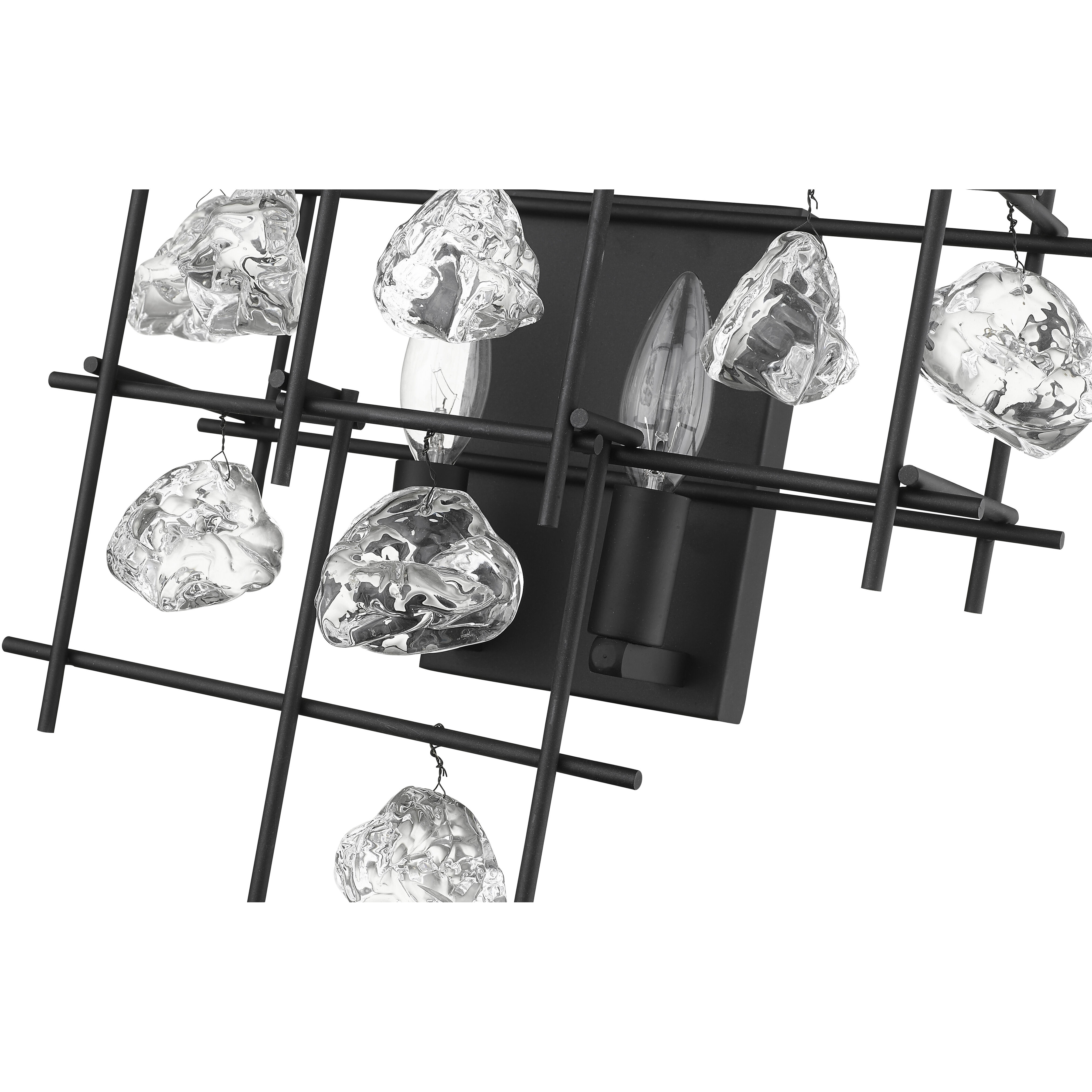 Garroway 2 Light 13.5 inch Matte Black Wall Sconce Wall Light
