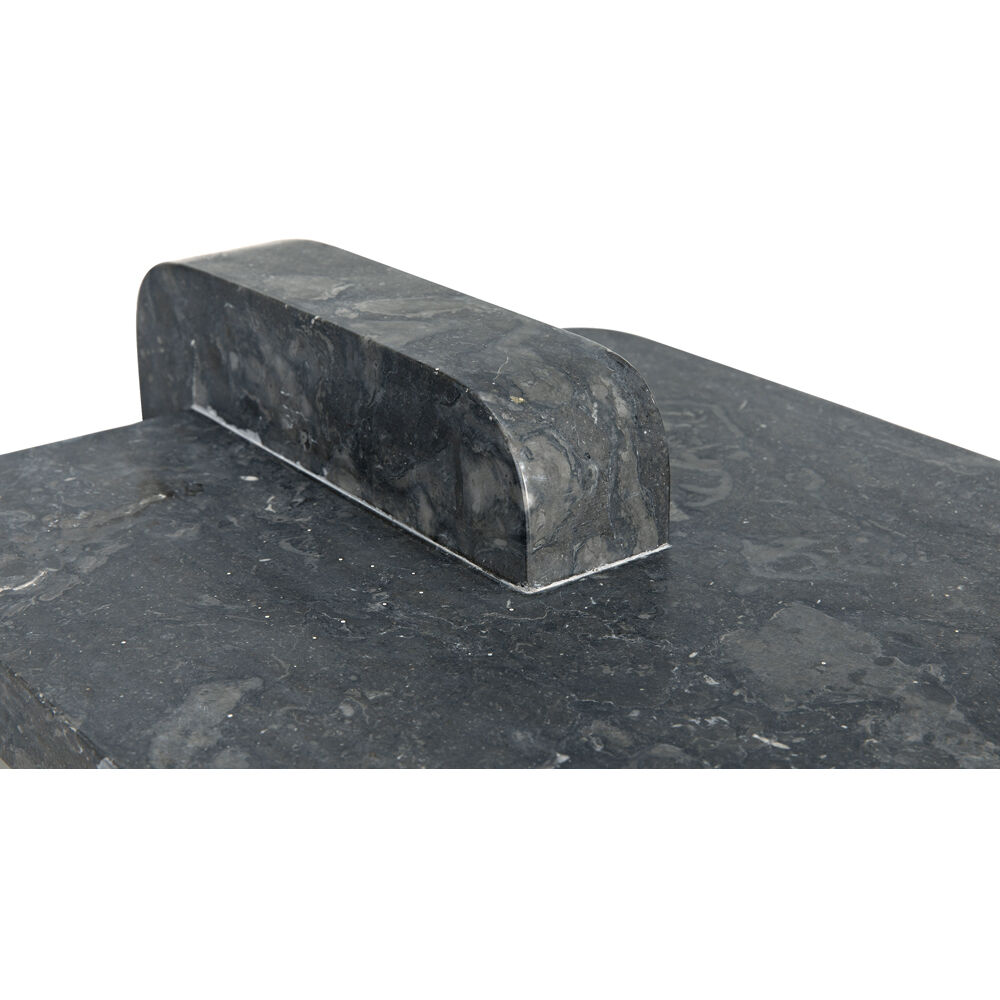 North 22.5 X 20 inch Black Marble Side Table