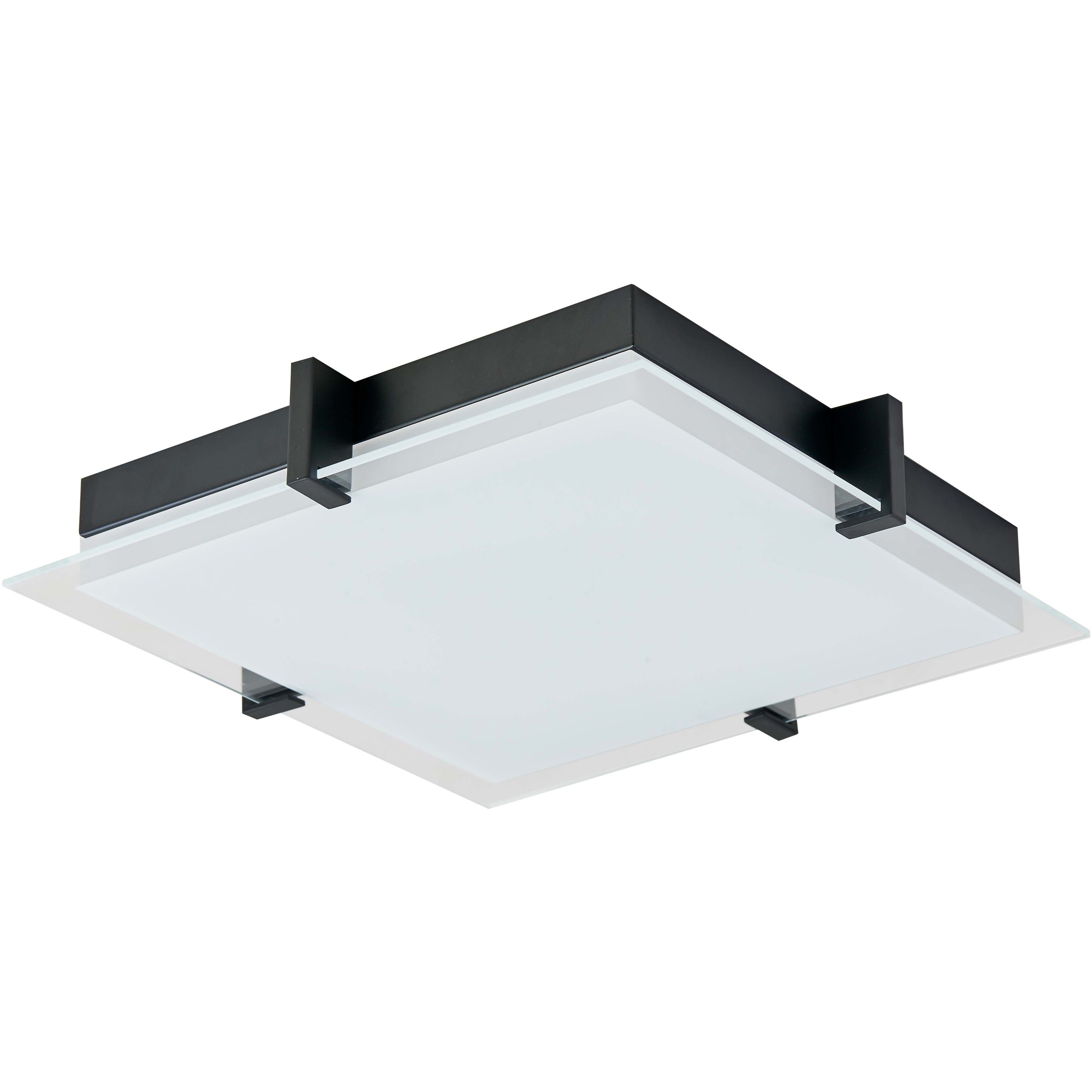Matrix LED 15.4 inch Black Flush Mount Ceiling Light
