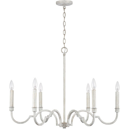 Demi 6 Light 32 inch Winter White Chandelier Ceiling Light