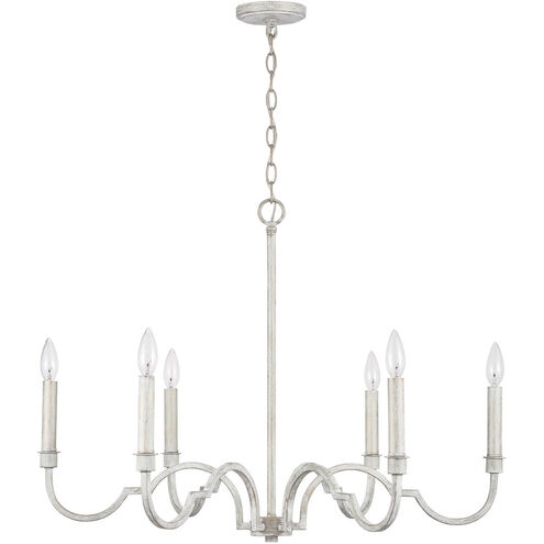 Demi 6 Light 32 inch Winter White Chandelier Ceiling Light