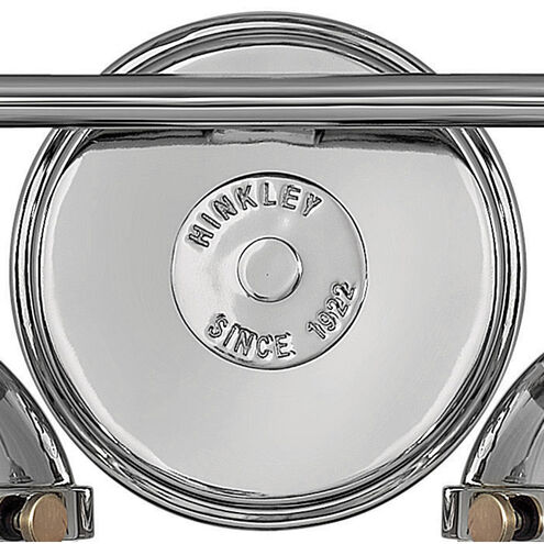 Fletcher 2 Light 16 inch Polished Nickel with Heritage Brass Vanity Light Wall Light