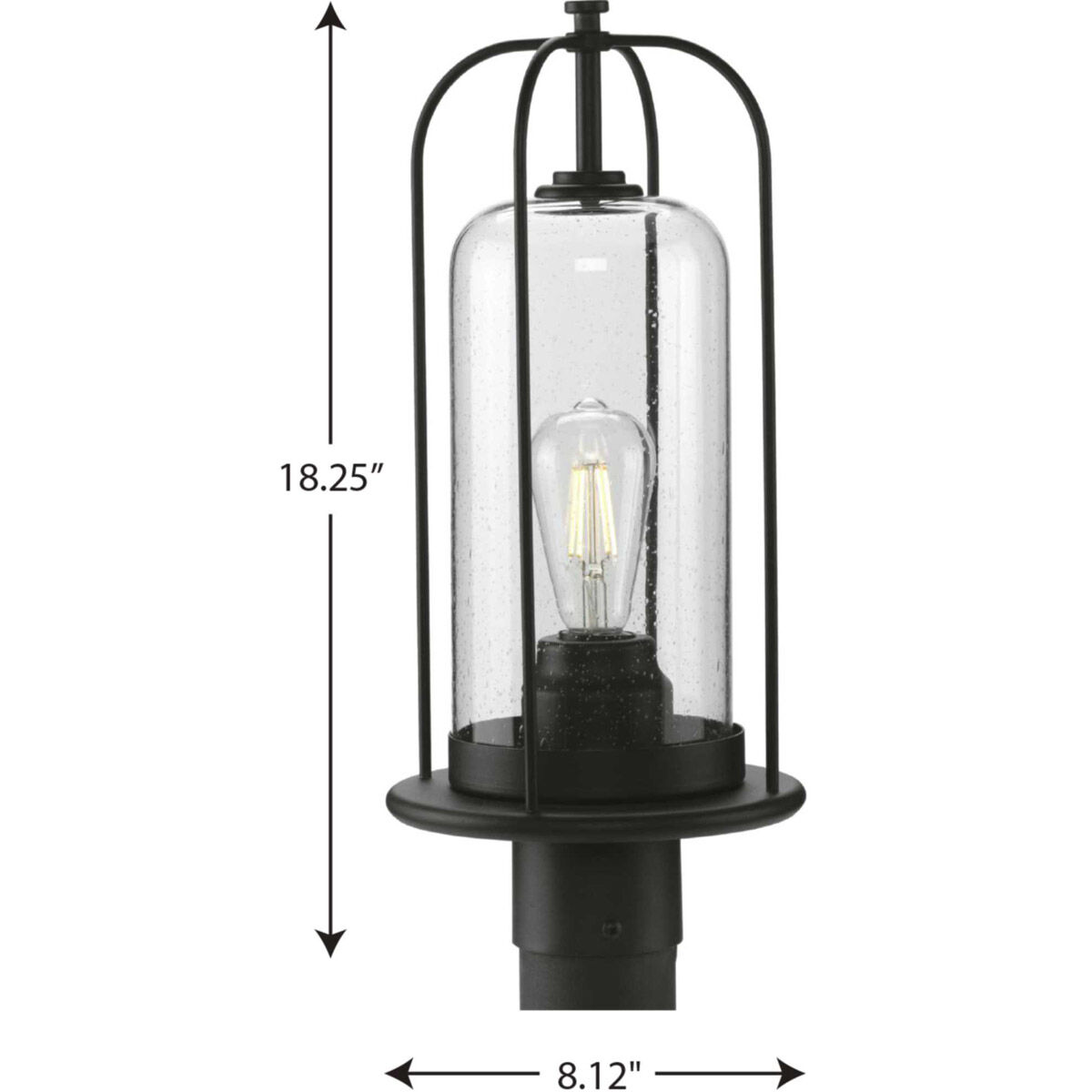 Watch Hill 1 Light 18 inch Textured Black Outdoor Post Lantern