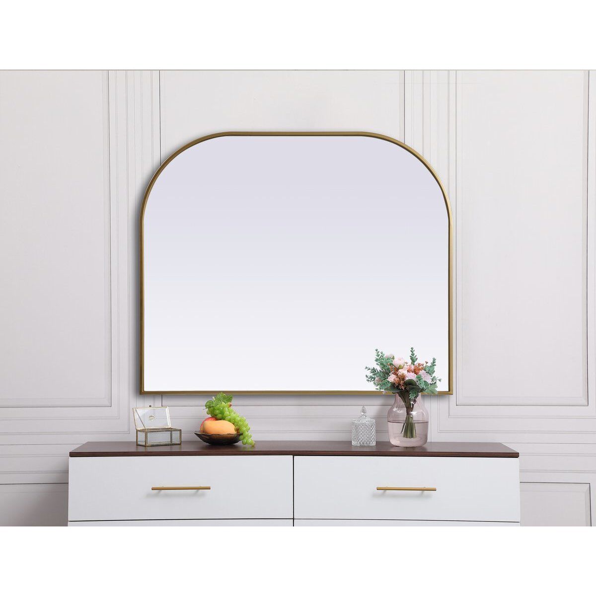 Blaire 40 X 34 inch Brass Mirror