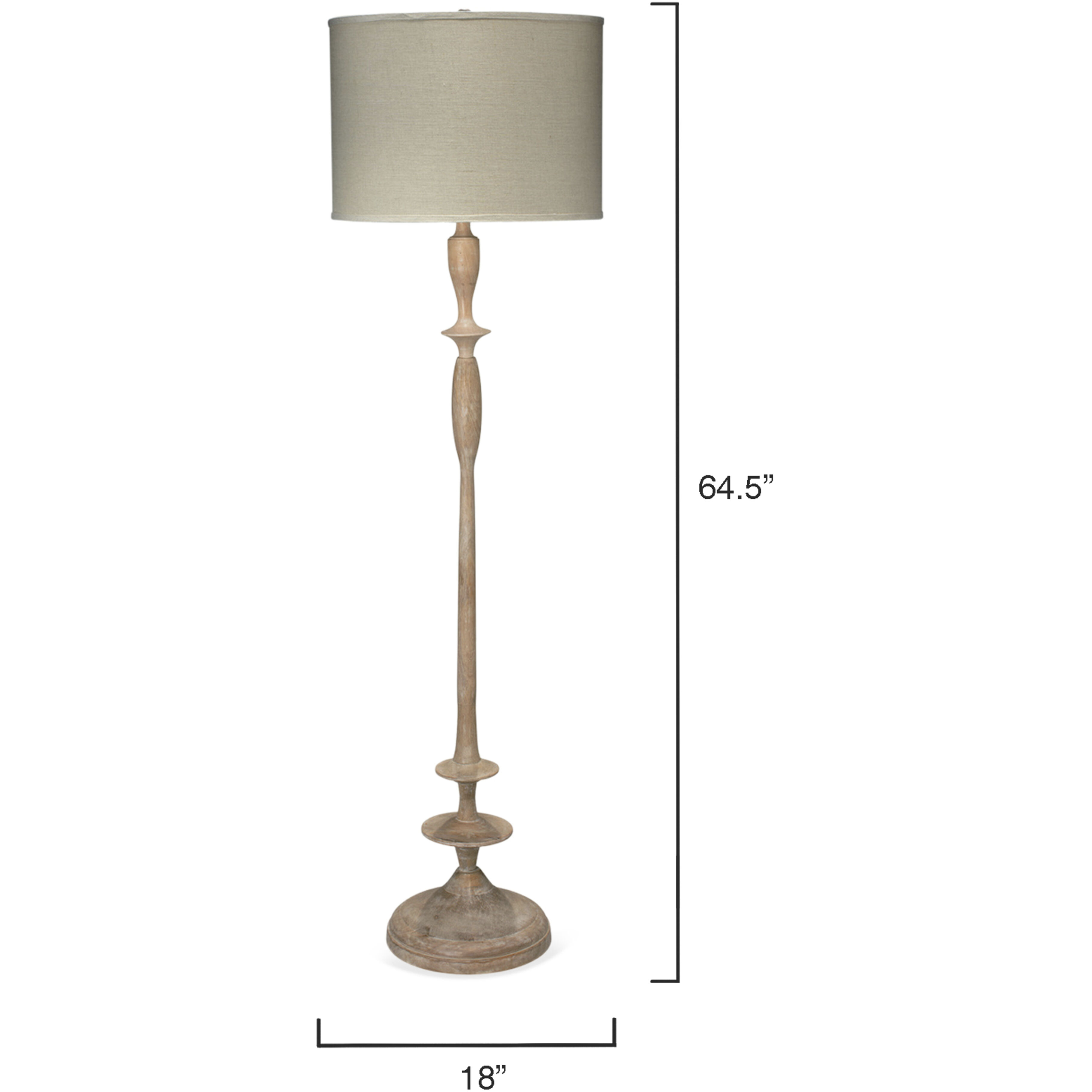 Petite Paro 64.5 inch 150 watt White Floor Lamp Portable Light