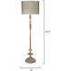 Petite Paro 64.5 inch 150 watt White Floor Lamp Portable Light