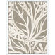 Mudcloth Foliage Beige and Brown and Neutral and White Framed Art
