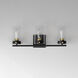 Pinn 3 Light 21 inch Black/Satin Brass Bath Vanity Wall Light