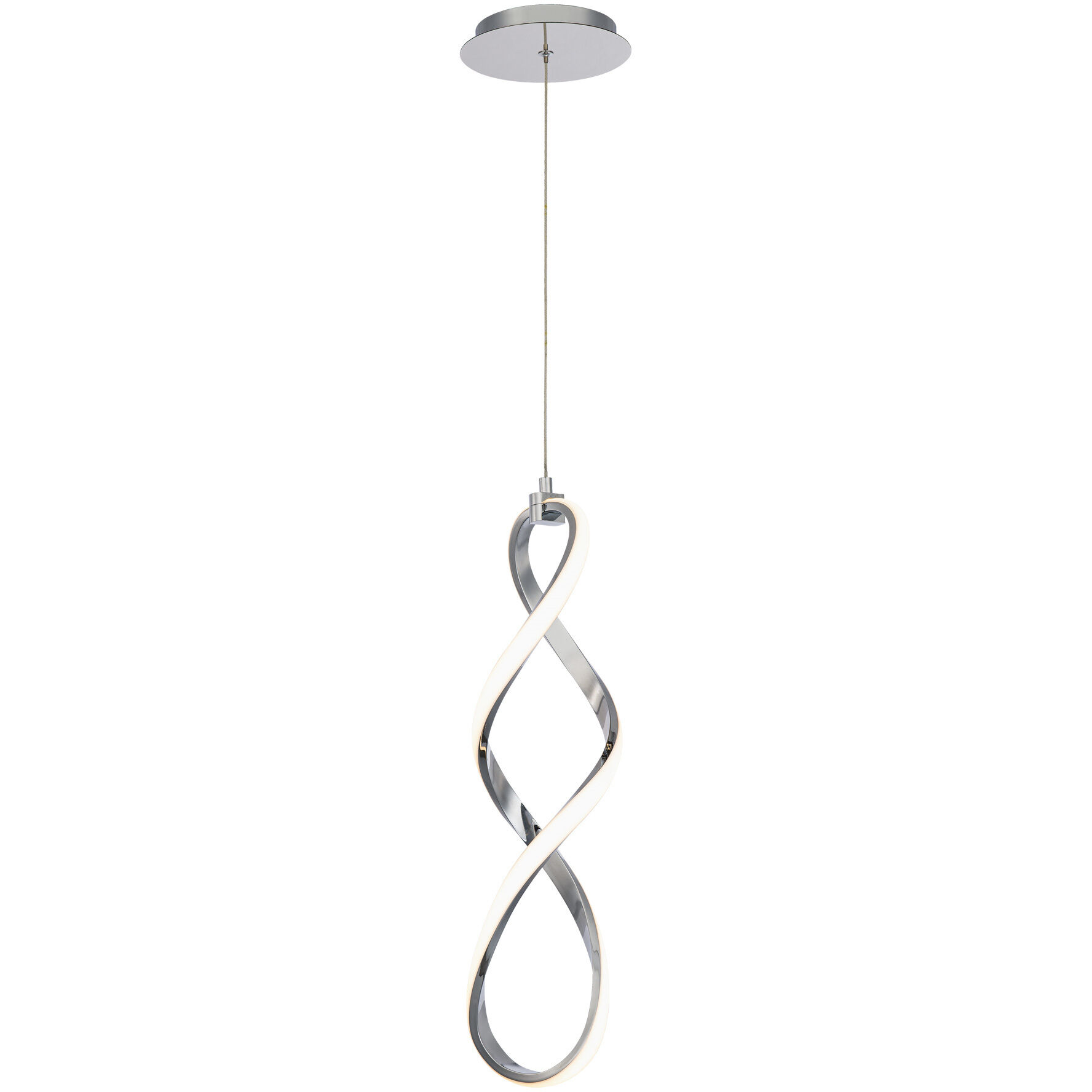 Interlace LED 5.13 inch Chrome Mini-Pendant Ceiling Light, dweLED