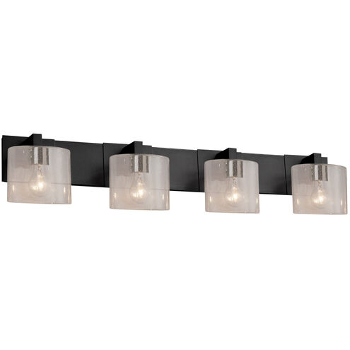 Fusion Modular Family LED 35.25 inch Matte Black Bath Bar Wall Light in 2800 Lm LED, Oval, Seeded Fusion