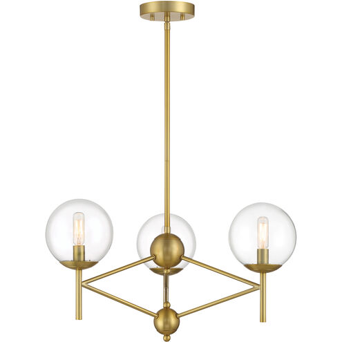 Auresa 3 Light 24 inch Soft Brass Pendant Ceiling Light