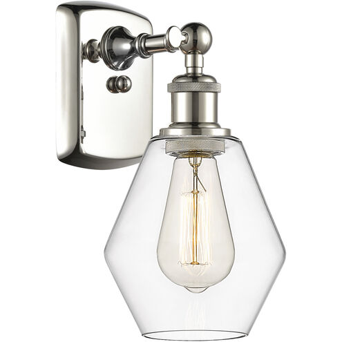 Ballston Cindyrella 1 Light 6 inch Polished Nickel Sconce Wall Light in Incandescent, Clear Glass