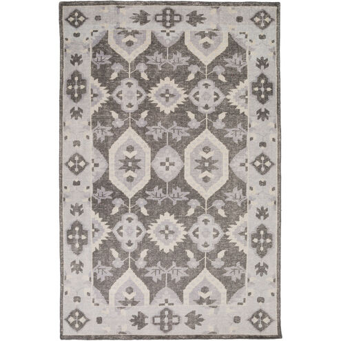 Pazar 102 X 66 inch Charcoal, Medium Gray, Ivory, Black Rug
