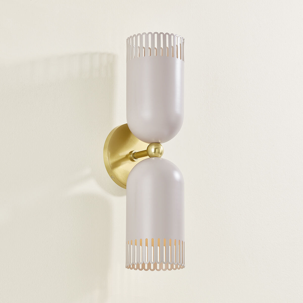 Liba 2 Light 4.75 inch Aged Brass/Soft Peignoir Wall Sconce Wall Light