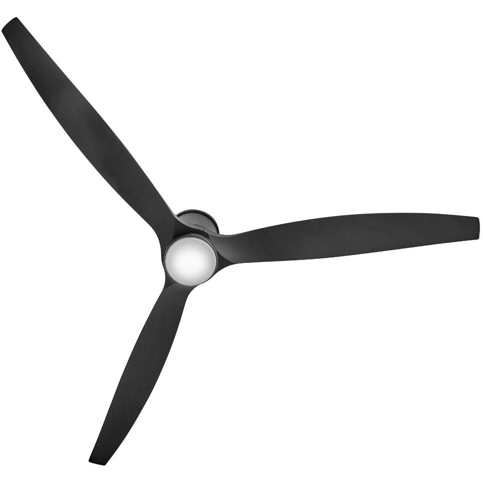 Hover Flush 72 inch Matte Black Fan