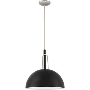 Kahn 1 Light 16 inch Midnight and Satin Aluminum Outdoor Pendant