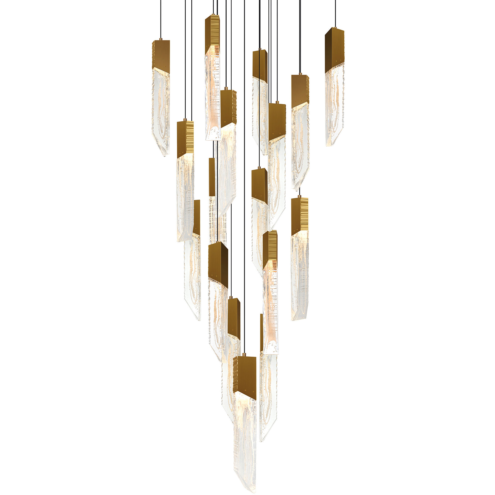 Petra LED 24 inch Brass Chandelier Ceiling Light