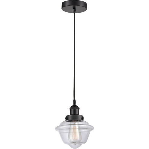 Edison Oxford 1 Light 8 inch Matte Black Mini Pendant Ceiling Light