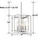 Kai 4 Light 8 inch Polished Chrome Pendant Ceiling Light