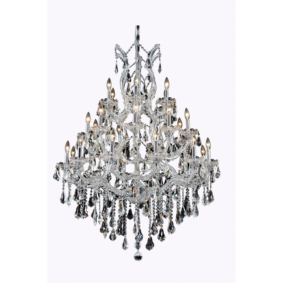 Maria Theresa 28 Light 38 inch Chrome Dining Chandelier Ceiling Light in Clear, Royal Cut