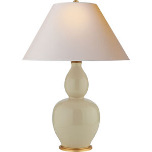 Chapman & Myers Yue 31.25 inch 100.00 watt Coconut Porcelain Table Lamp Portable Light in Natural Paper