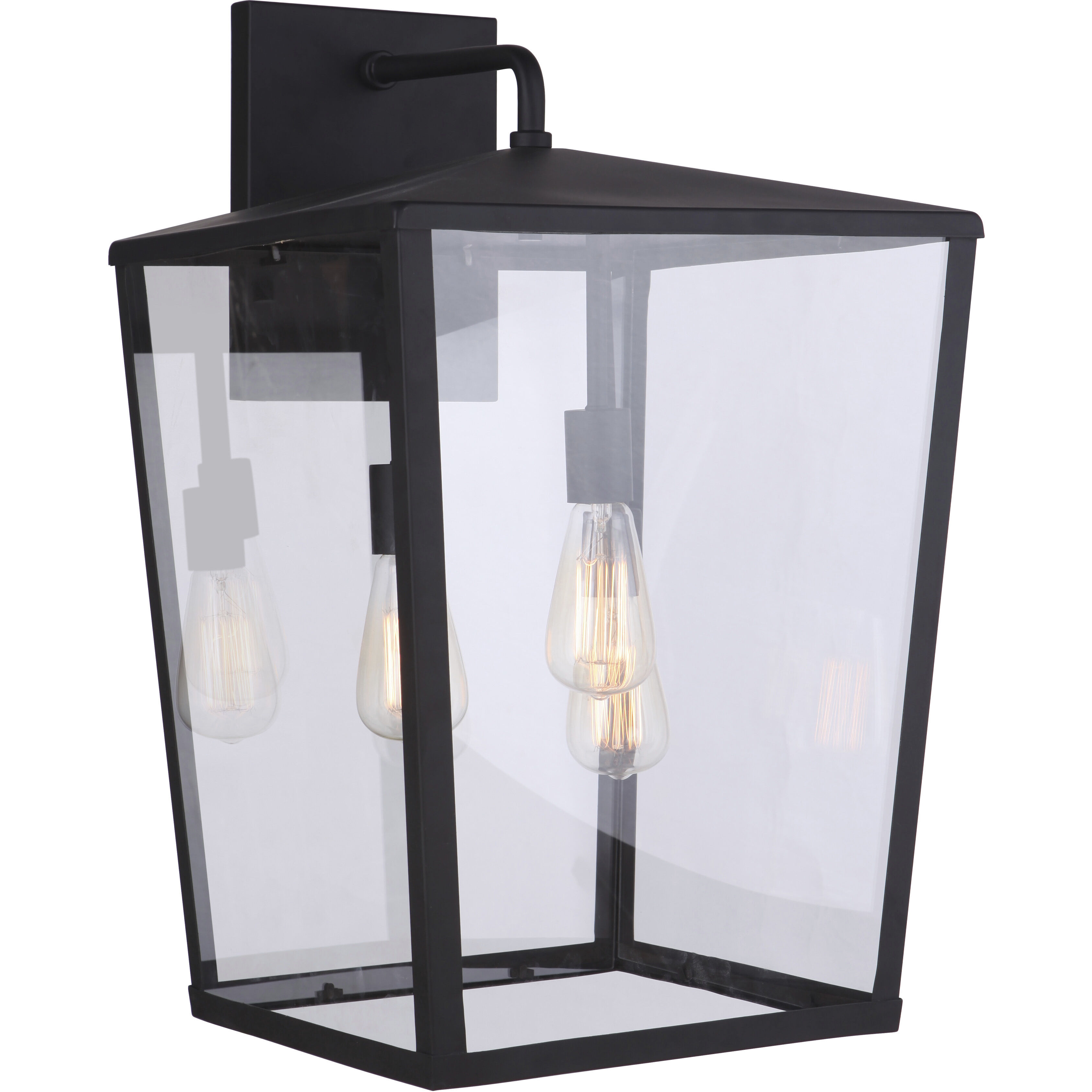 Olsen 3 Light 24 inch Midnight Outdoor Wall Lantern