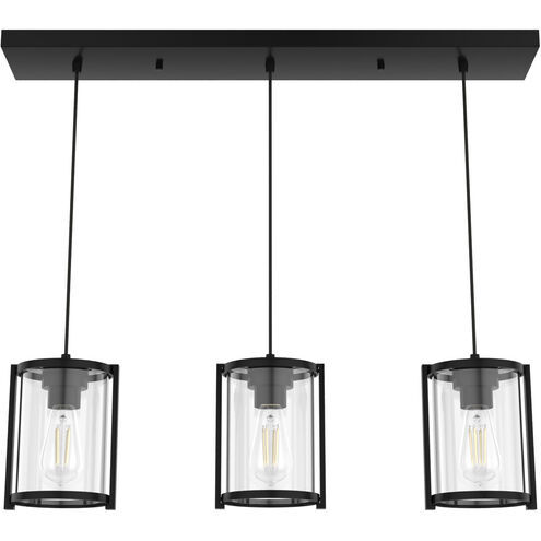 Astwood 3 Light 29 inch Matte Black Linear Pendant Ceiling Light