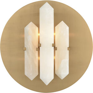 Annees Folles 2 Light 14 inch Natural with Aged Brass Sconce Wall Light