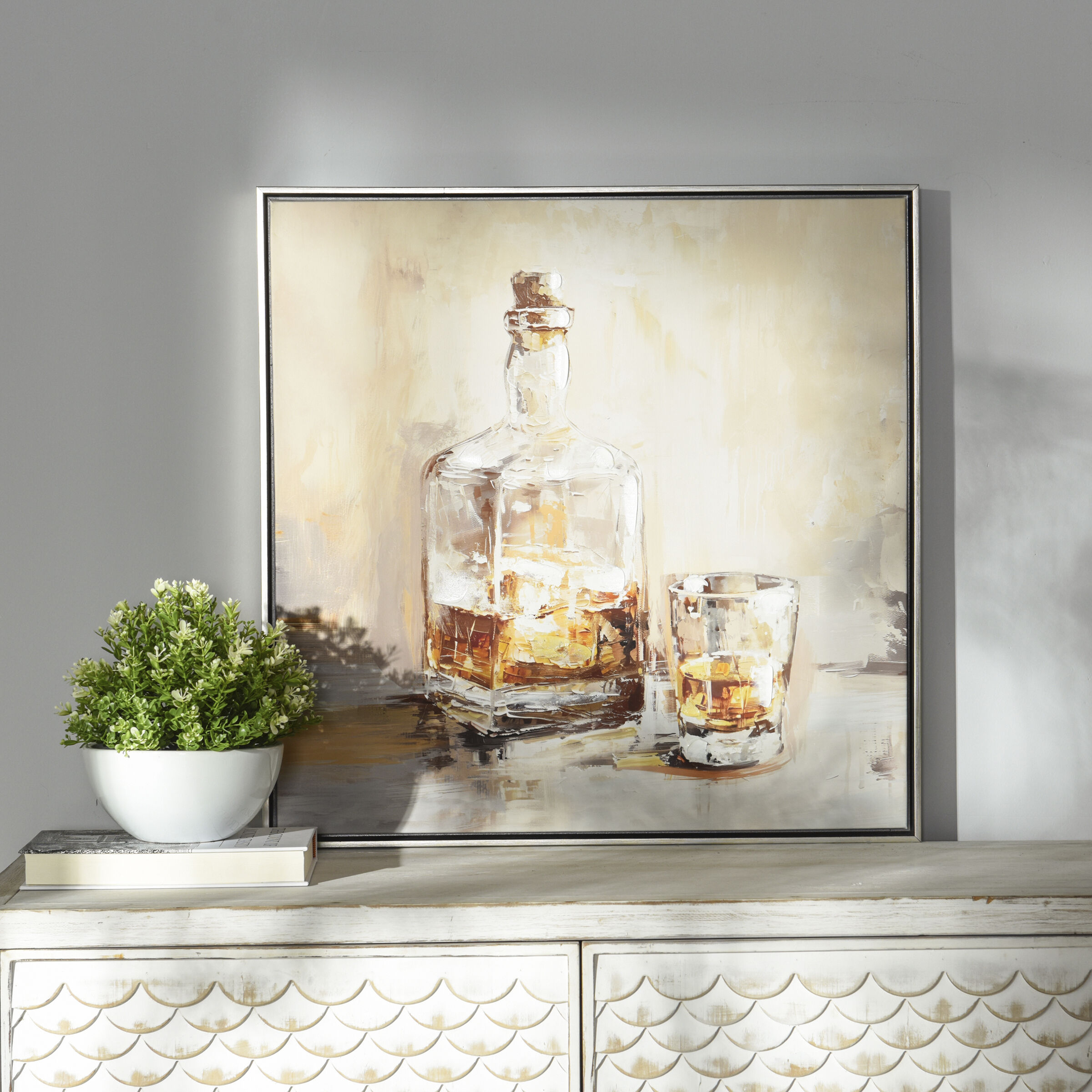 Sisters Orange and Red and Cream Wall Art