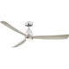 Kute 1 Light Brushed Nickel Fan Light