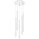 Forest LED 13.5 inch Chrome Chandelier Ceiling Light in 19, Matte White Steel