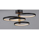 Hoopla LED 33.5 inch Black and Gold Multi-Light Pendant Ceiling Light