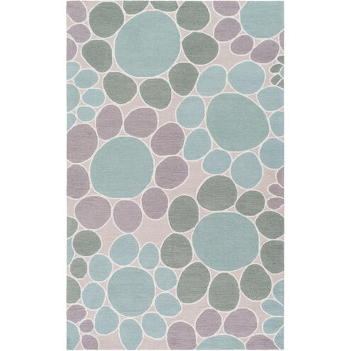 Peek-A-Boo 114 X 90 inch Green and Blue Area Rug, Poly Acrylic