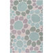 Peek-A-Boo 36 X 24 inch Green and Blue Area Rug, Poly Acrylic