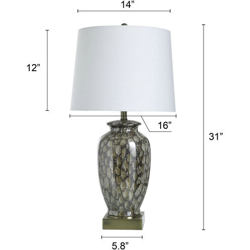 Reactive Glaze 31 inch 150.00 watt Speckled Brown Table Lamp Portable Light