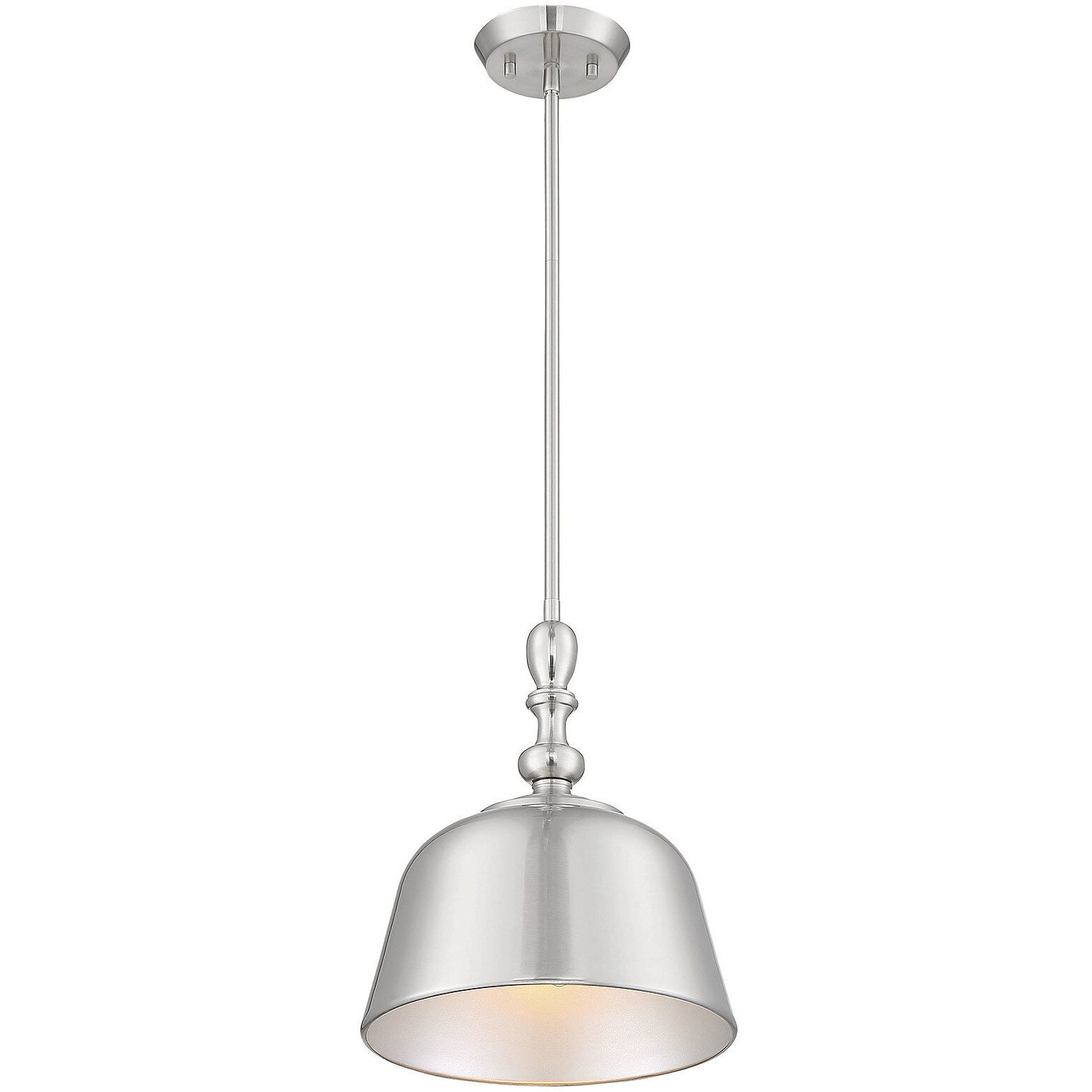 Berg 1 Light 12 inch Satin Nickel Pendant Ceiling Light, Essentials