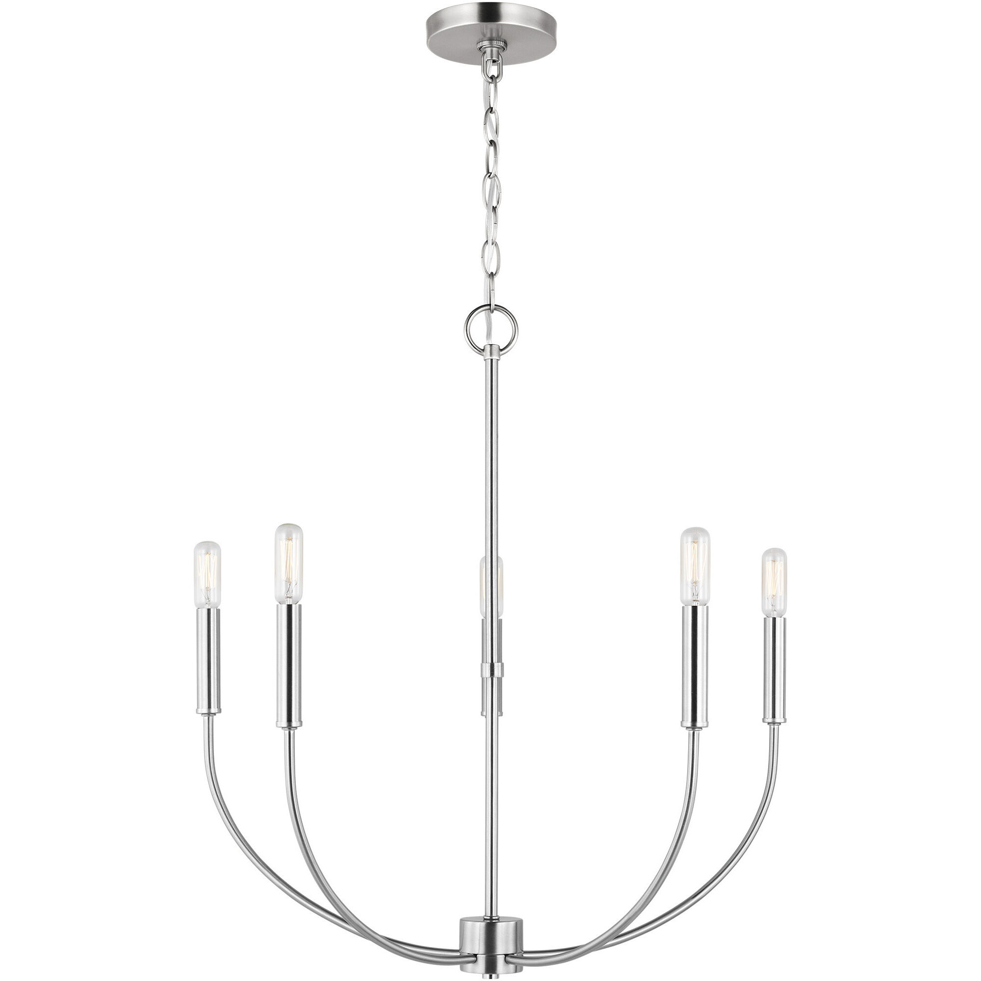 Greenwich 5 Light 24.13 inch Brushed Nickel Chandelier Ceiling Light