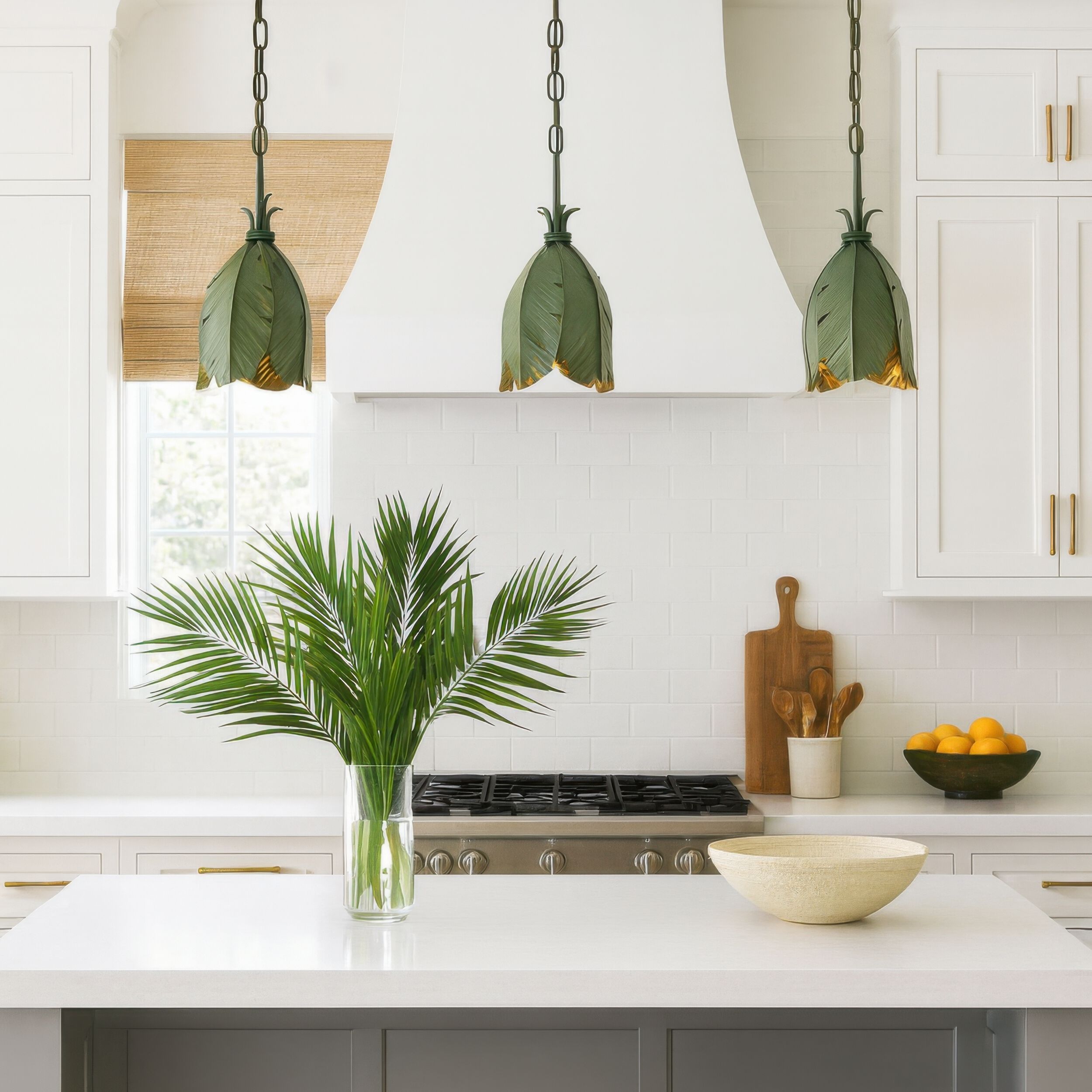 Banana Leaf 1 Light 9 inch Banana Leaf Mini Pendant Ceiling Light