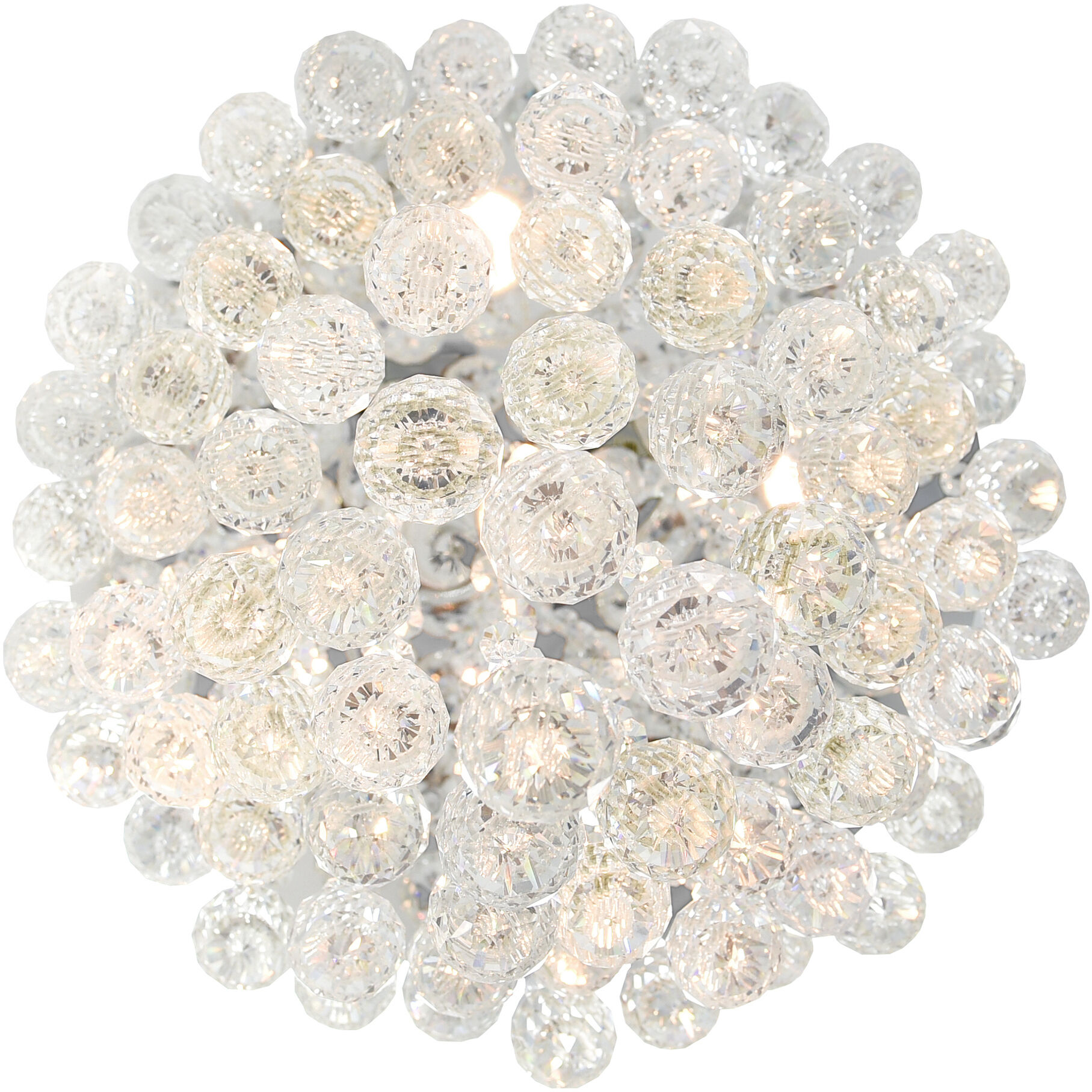 Rain Drop 5 Light 16 inch Chrome Flush Mount Ceiling Light